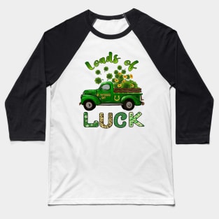 Loads of Luck Truck Shamrocks Toddler St Patrick's Day Fun Baseball T-Shirt